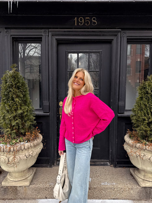 Coco Cutie Cardigan // Fuschia